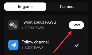 PAWS task