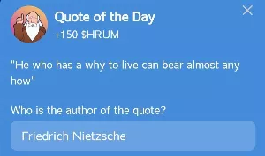 Hrum Quote of the day